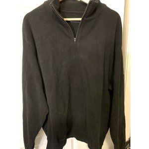 Carnoustie Unisex Golf 1/4 Zip Jacket Sz XL Soft Cotton‎ Black Dominon